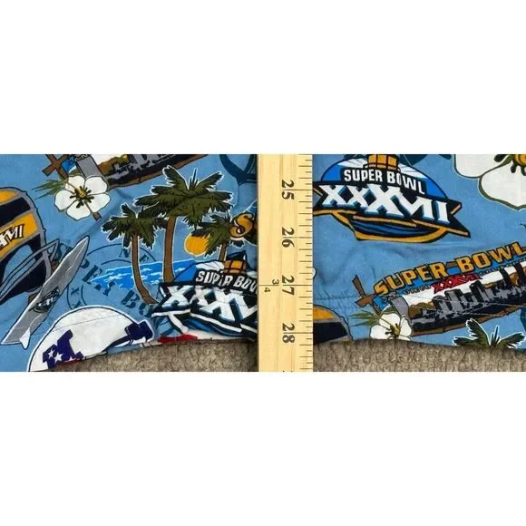 NFL Vintage Superbowl XXXVII Button Up Short Sleeve‎ Hawaiian Shirt Size Large - Picture 9 of 12
